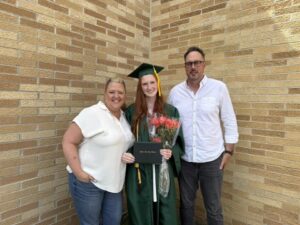 A man, a woman and a graduate