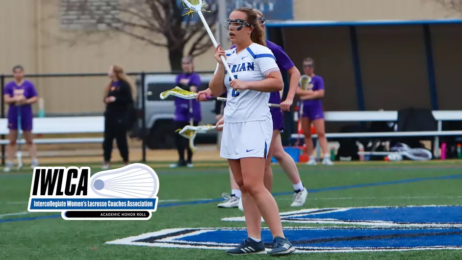 Women playing college lacrosse