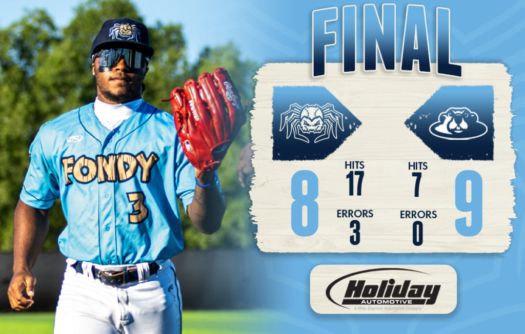 Baseball player with final score