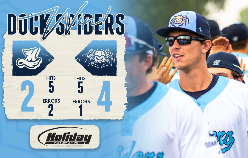 Baseball players with the final score