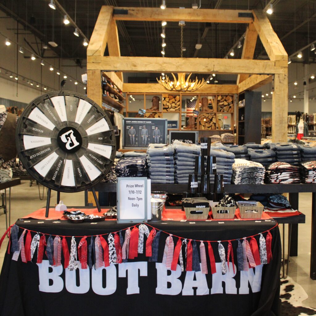 Inside boot barn