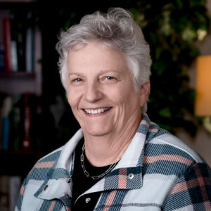 A smiling older woman