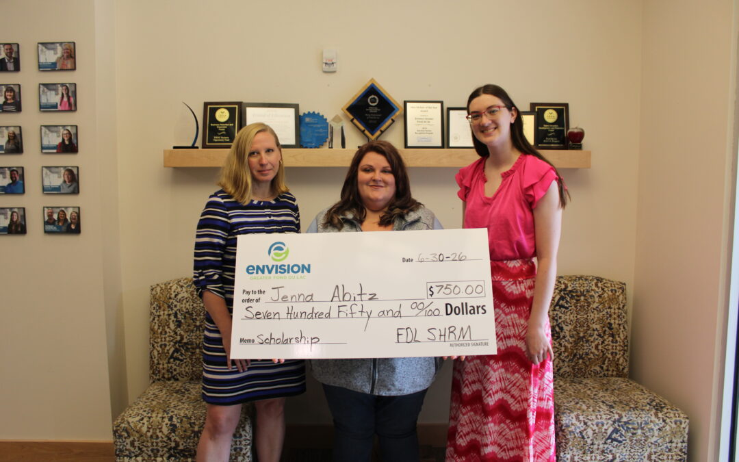 Local Human Resource Students Awarded Scholarships through Envision Greater Fond du Lac’s FDL SHRM Program