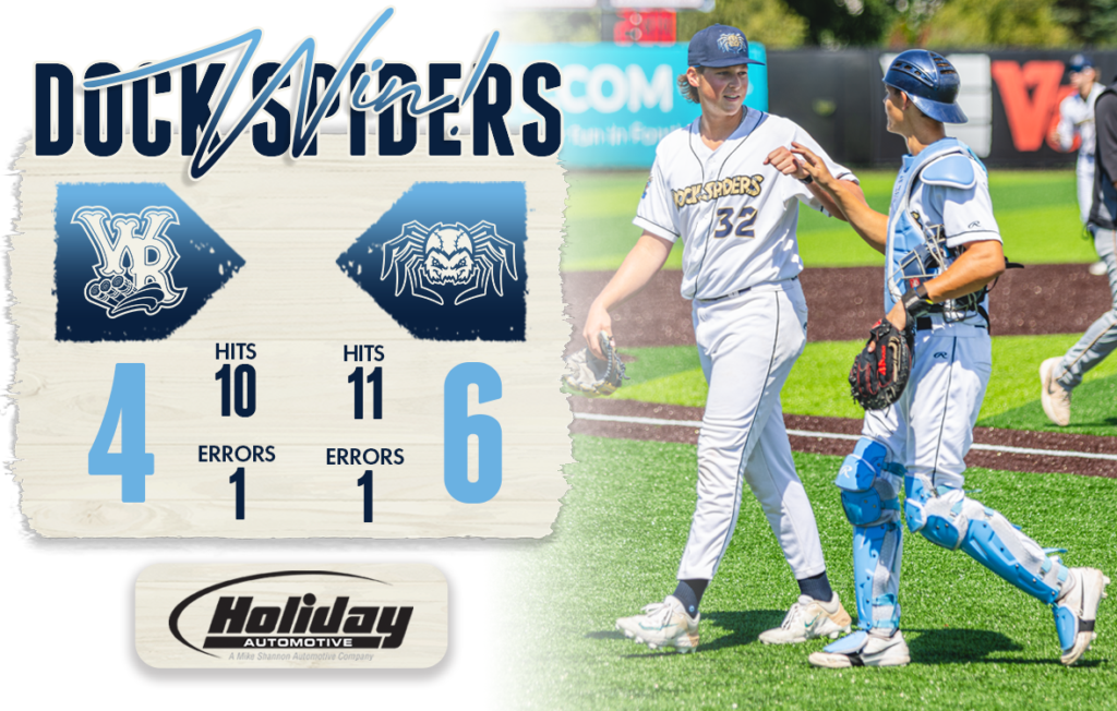 Two baseball players and final score