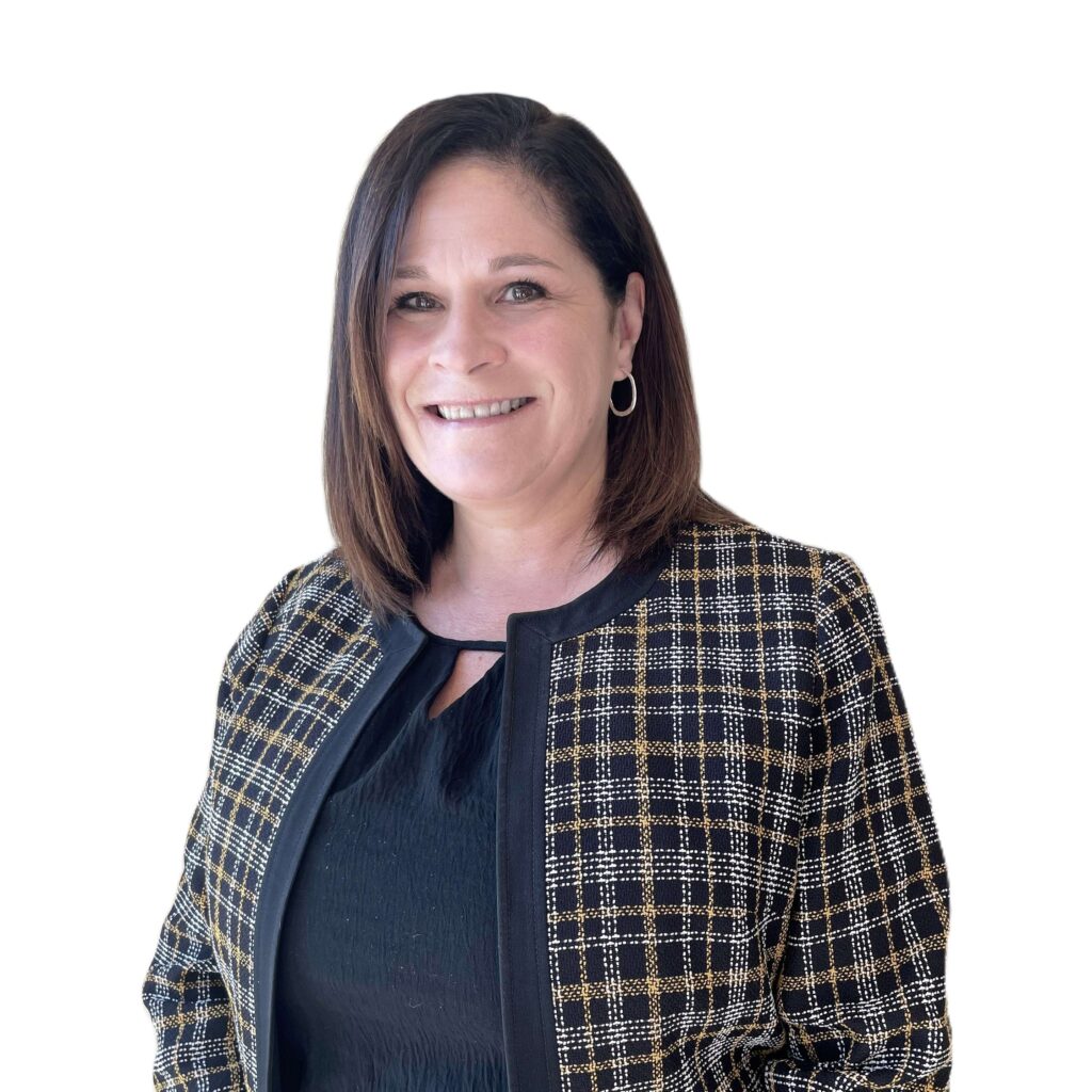A female in a suit