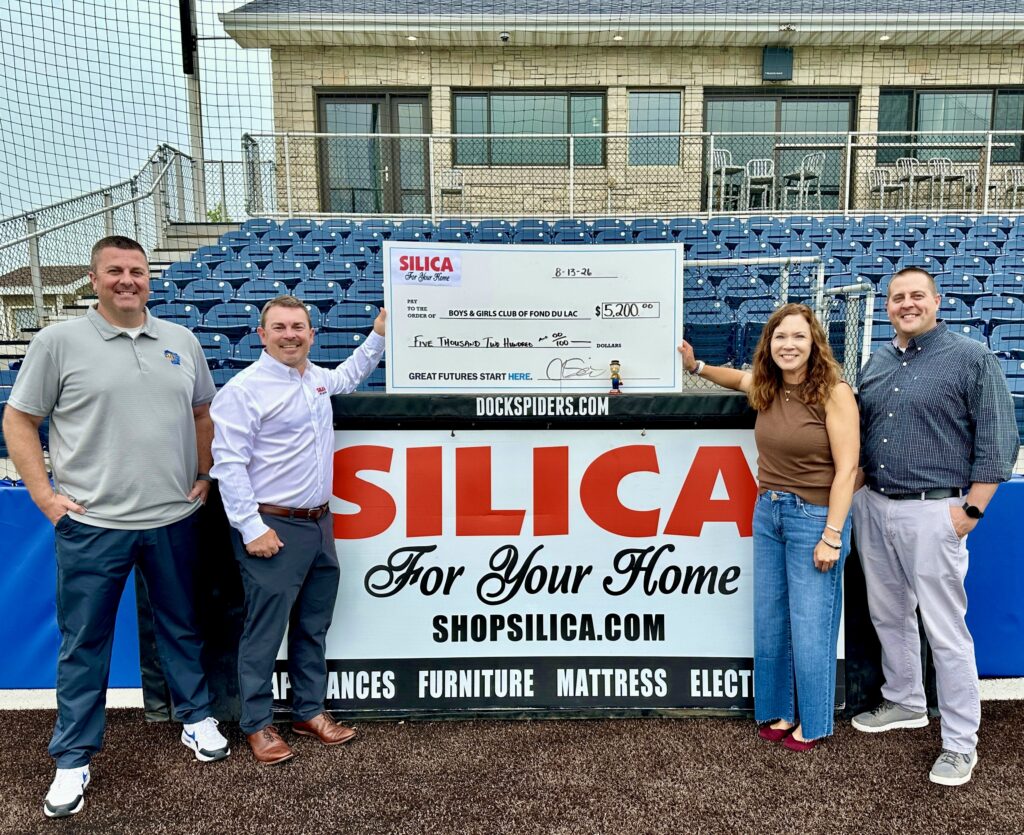 4 people and a big check