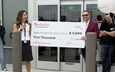 Parkside Elementary Receives $5,000 Donation from New Burlington Store
