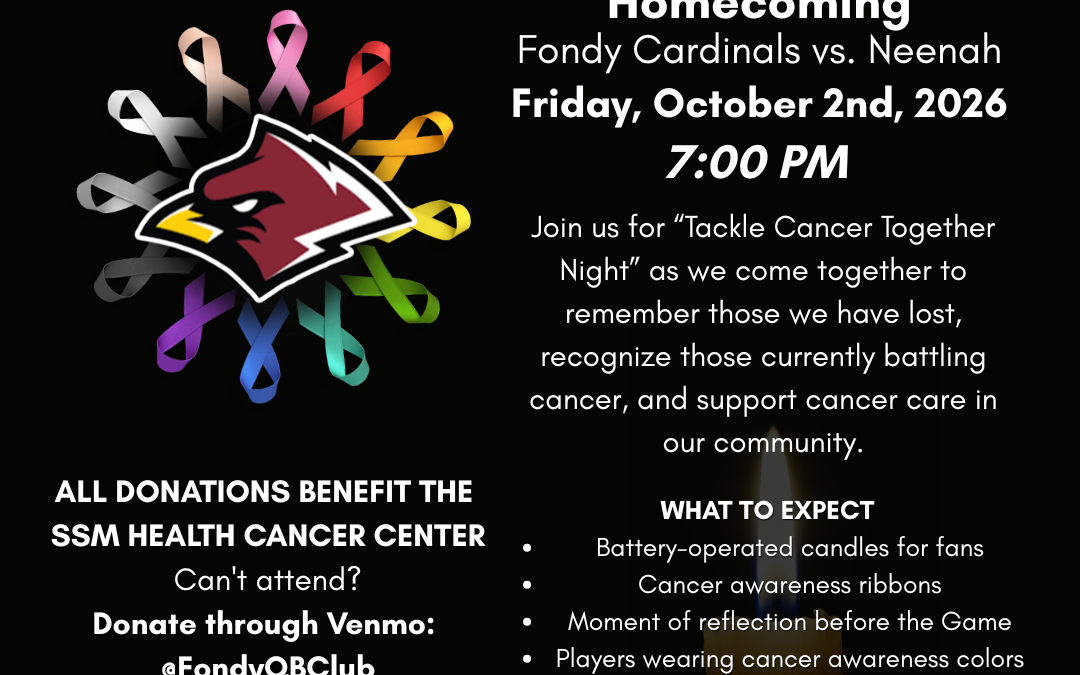 “Tackle Cancer Together” Night to BringFond du Lac Football Community Together