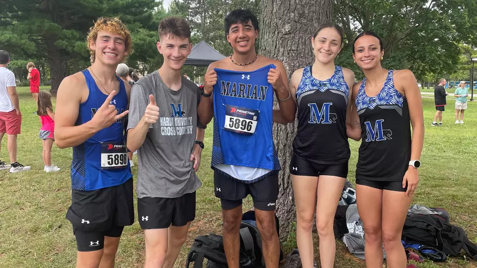 Five college cross country runners